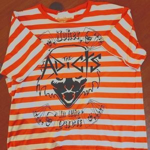 Adicts striped stretch shirt size M punk!